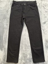 Levis 501 Jeans Mens 36x34 34x32 Black Straight Leg Button Fly Denim