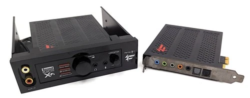 Creative Sound Blaster X-Fi Titanium SB0880 Card & XFi Fatal1ty SB1110 Drive Bay