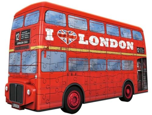 Ravensburger 3D Puzzle London Bus 216 Pieces Finished Size: 28cm Long ...
