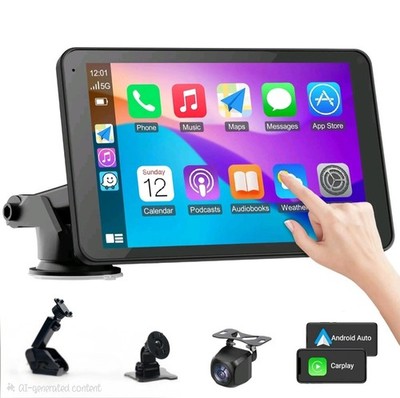 Wireless Caplay Screen For Android & Iphone with back-up camera