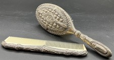 Ornate Vintage Godinger Comb And Brush Vanity Set