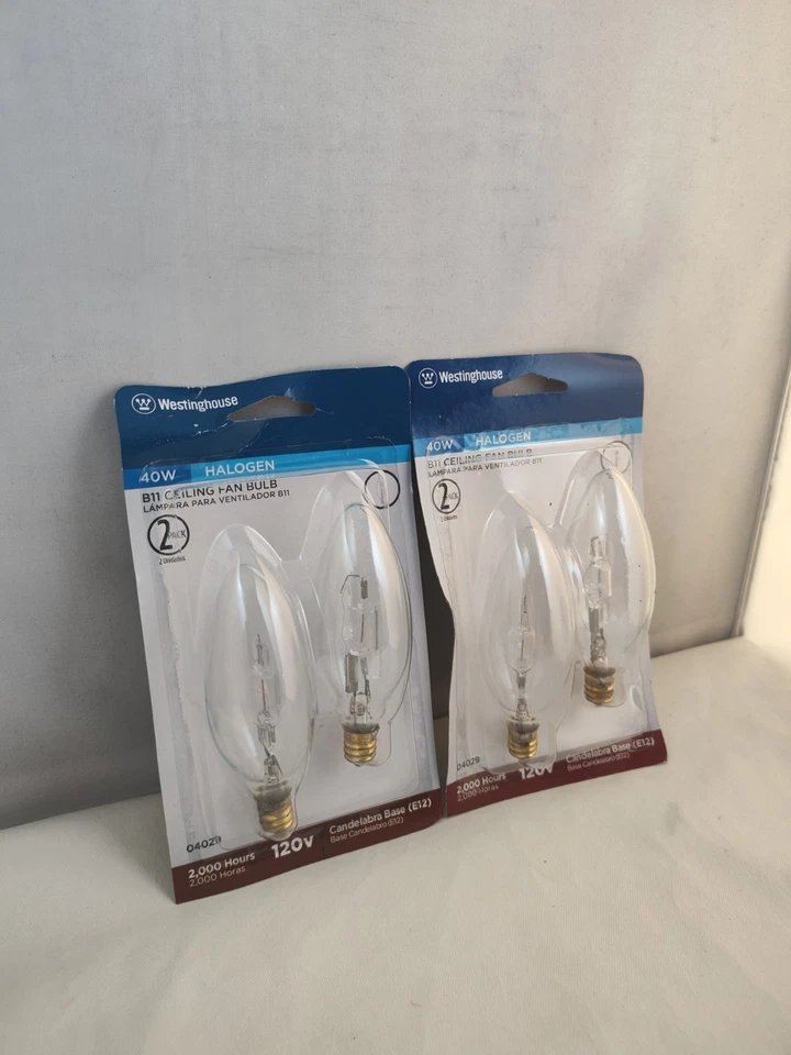 Pack Of 2 (4 Bulbs) Westinghouse 40w B9.5 Candelabra Torpedo Light Bulb - Image 3 of 4