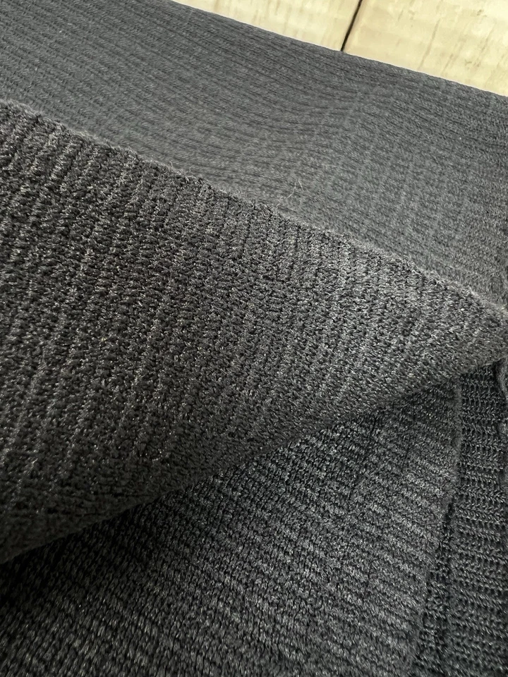 Black on Black Textured Solid Plaid Polyester Fabric 5/8 Yard 58" Wide Heavy - Image 4 of 4