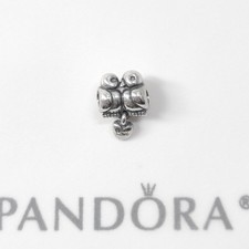 Pandora Love Birds Sterling Bead Heart Charm Doves 925 ALE Retired 791033 +Cloth