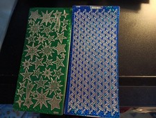 2X CRAFT HOLOGRAPHIC STICKERS SCRAPBOOKING NEW  ST1053 LINES/STARS
