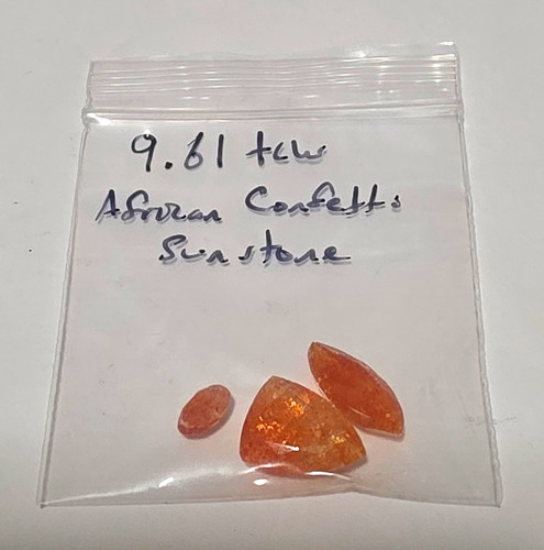 9.61tcw African Confetti Sunstone