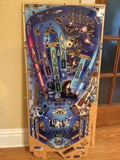 Stern Pinball Machine Premium STAR WARS Wood Play Field 45"x20" CARRIE FISHER