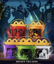 McDONALD'S 2026 Disney Villains Boo Buckets Complete Set