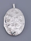 Substantial Large 925 Sterling Silver Oval Locket Pendant – 12.75g Vintage