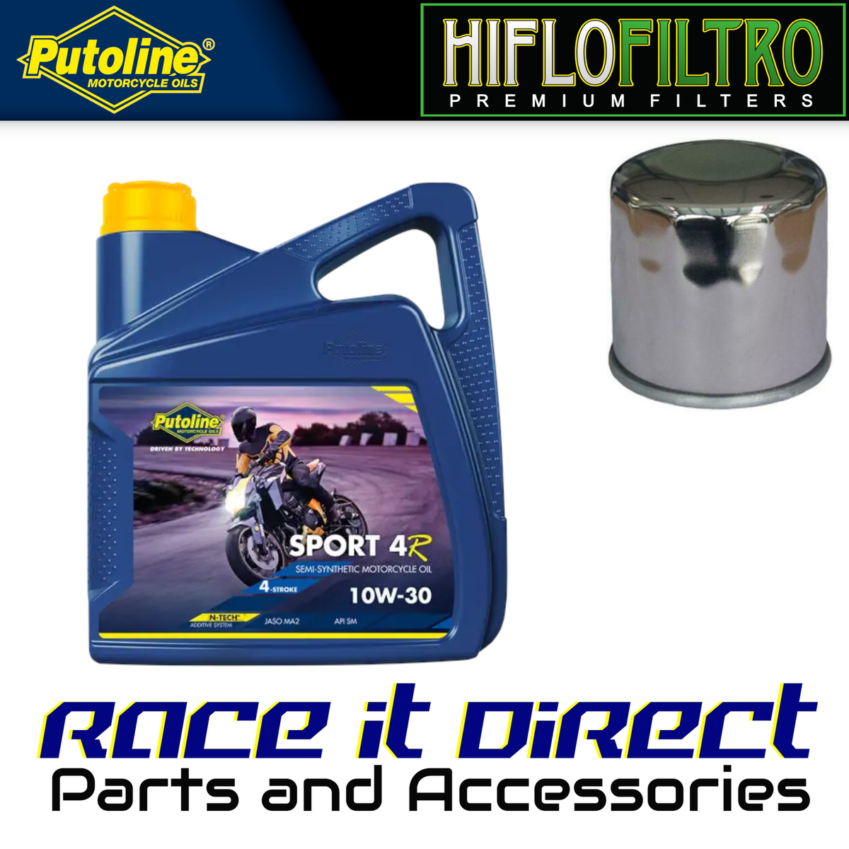 Oil Filter Kit for Honda DN-01 2008-2010 Chrome Putoline Hiflo