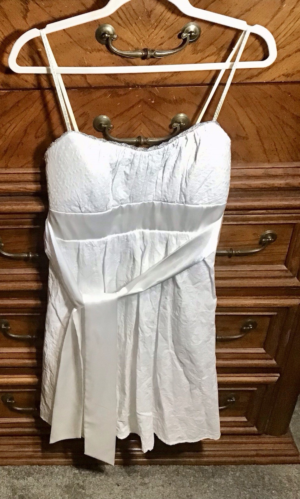 Ruby Rox Lined White Dress Size 9 - image 1