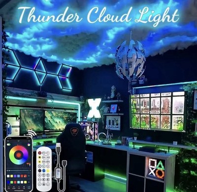 3D Thunder Cloud Lights Deckenstrahler LED-Kit Lightening Cloud Kit Baumwolle