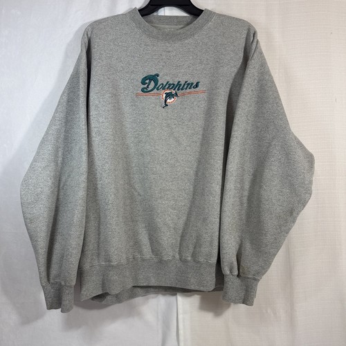 Vintage Miami Dolphins Majestic Embroidered Crewneck Sweatshirt in Size XL - Picture 2 of 19