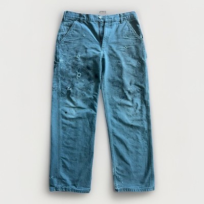 Vintage Y2k Carhartt B11 MOS Canvas Pants Mens 33x32 Faded Distressed Awesome