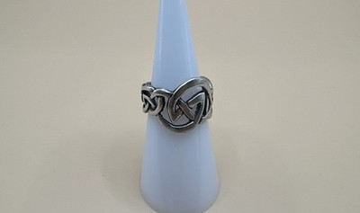 Vintage 925 Sterling Silver Celtic Infinity Ring /Size 6.25