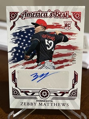 ZEBBY MATTHEWS 2025 BOYS OF SUMMER AMERICA'S BEST ROOKIE RED RC AUTO /75 Q4745