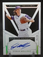 ETHAN HOLLIDAY 2025 NATIONAL TREASURES AUTO #25/25 ROCKIES QQ