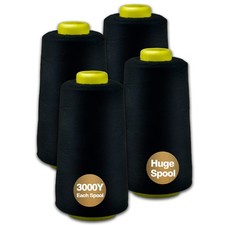 Hilo multiusos para coser, poli ster, 4 conos de 3000 yardas cada carrete