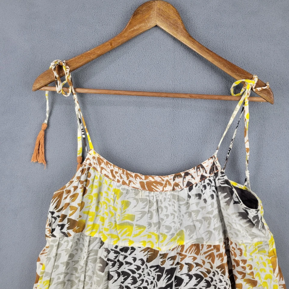 Vestido sin mangas Billabong trapecio en capas para mujer grande multicolor algodón geométrico Foto 3 de 4