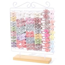 Bow Holder Bow Organizer for Girls, Baby Hair Clips Storage Stand, White A