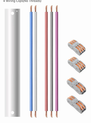 FXZZ 28 in Ceiling Fan Downrod Extension, 1 in Diameter, White w/ Wires & Clips