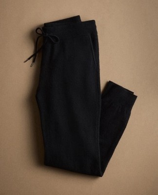 Quince Women s 100% Mongolian Cashmere Sweatpants Joggers Pockets Black Large