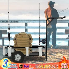 Modern Beach Fishing Cart Outdoor Heavy Duty Fishing Beach Cart With Wheels NEW