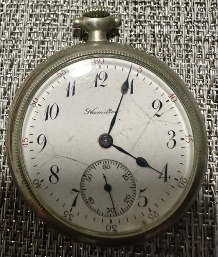 Pocket Watch Hamilton Model 1 Grade 974 Size 16 17j Antique Vintage