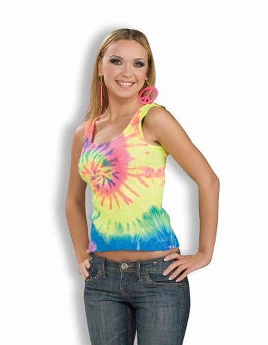 Tie Dye Tank Top 60's Hippie Groovy 