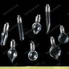 MINI empty TEARDROP/GLOBE/TUBE vials GLASS BOTTLES vial CHARM PENDANT tears