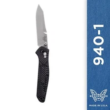 Benchmade 940-1 Knife, Plain Edge Reverse Tanto, Carbon Fiber Handle