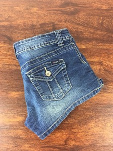 ANGELS-JEANS-Low-Rise-Medium-Wash-Blue-Denim-Jean-Short-Shorts-Women-039-s-Size-5
