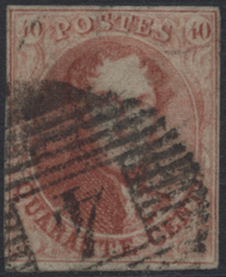 Belgien 1861 ''König Leopold I'' 40 Ct, MiNr 9 II gestempelt used