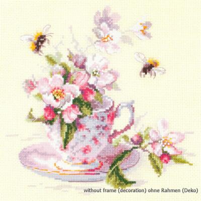 Magic Needle Zweigart Edition Kreuzstich Set ''Apfelblüte'', Zählmuster, 21x21cm