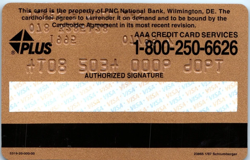 Tarjeta de crédito AAA Member Select Rewards Visa GOLD caducada 1999 vintage Foto 2 de 2