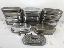 23 SHADE CONTROL Oval/Grey Clip-On Spring Sunglasses Velvet Interior Case Only