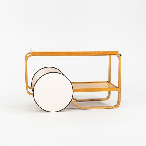 1950s Alvar and Aino Aalto for Artek Tea Trolley 901 in Birch with Ceramic Tile - Picture 7 of 12