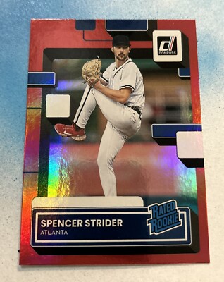 2022 Panini Donruss Spencer Strider Red Rated Rookie RC - ATL Braves #76