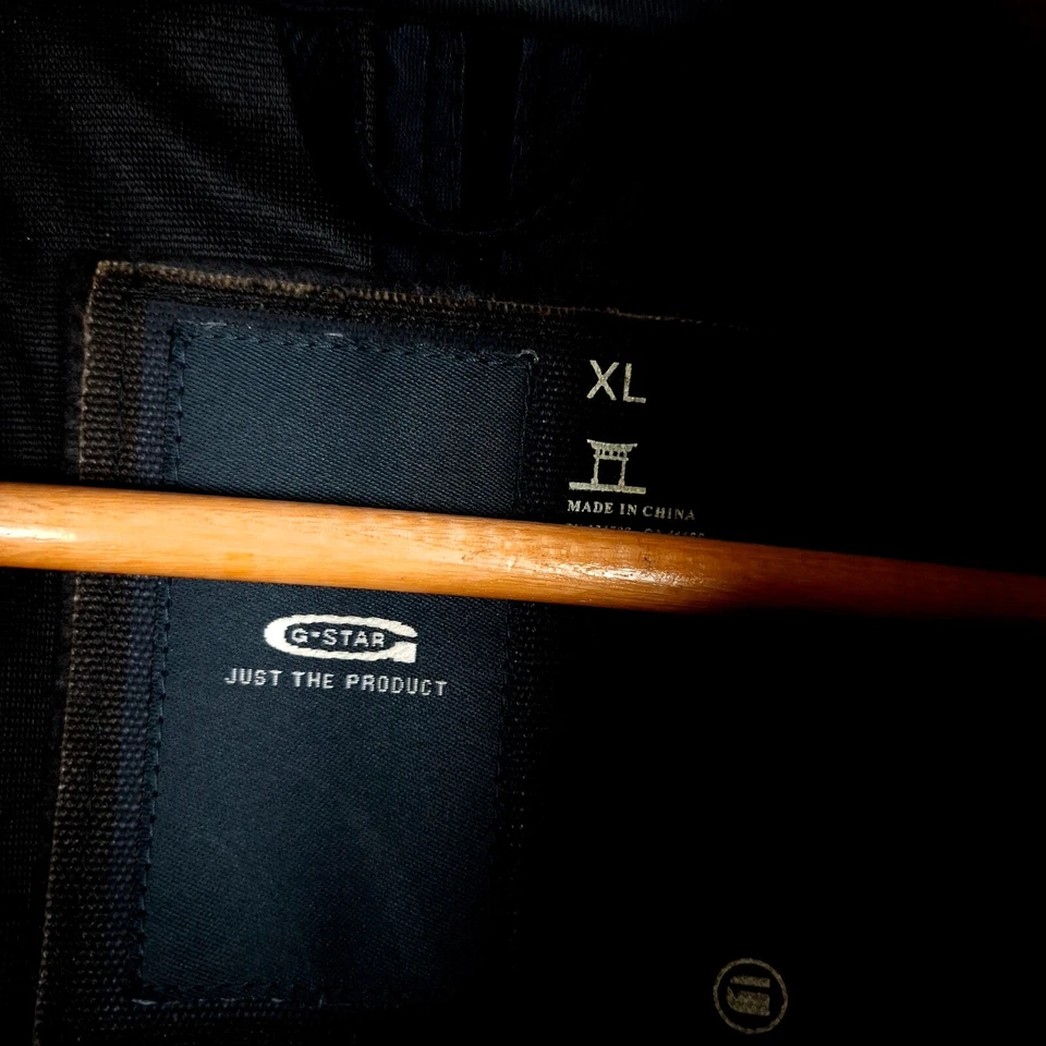 G-STAR ARTNER WESTON BOMBER Men's Jacket Size XL Wool Blend Black - Image 4 of 4