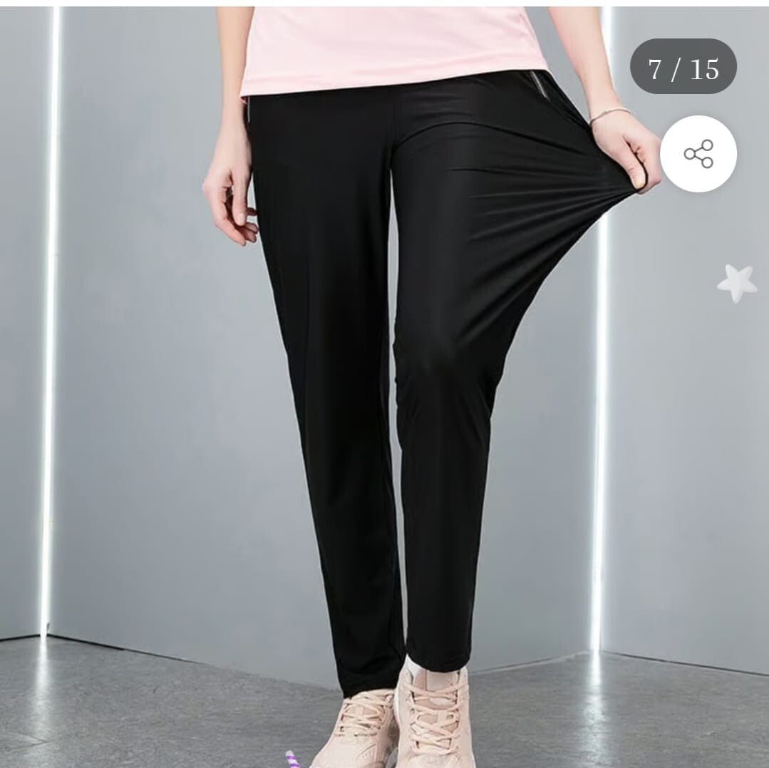 Ladies casual black trousers size 20/22. with 4 way stretch and 2 zip