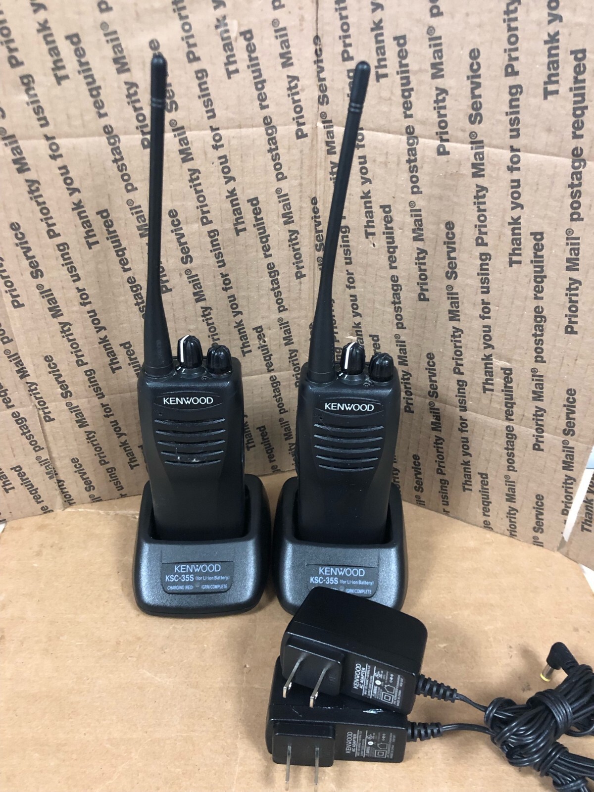 (LOT OF 2) Kenwood TK-3400-K UHF 4 Channel W/ANTENNA (TESTED)