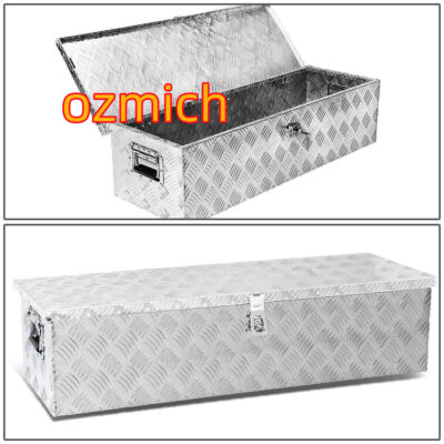 30''X13''X10'' CHROME ALUMINUM PICKUP TRUCK TRUNK BED TOOL BOX TRAILER STORAGE+LOCK