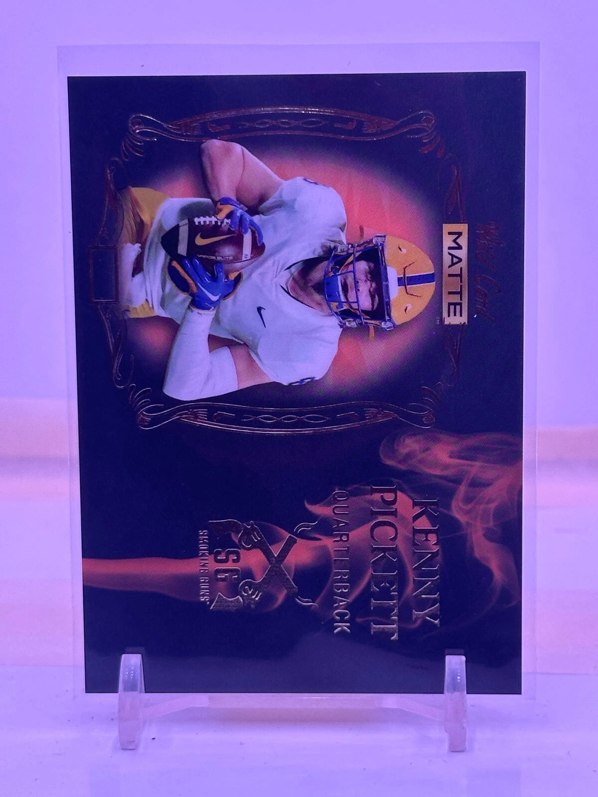 Kenny Pickett Wild Card Matte Purple Draft Pick Smoking Guns #9 Base