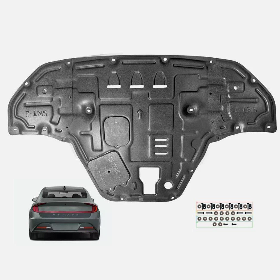 Para Hyundai Sonata 2020-2022 Motor delantero bajo cubierta protectores contra salpicaduras Foto 3 de 4