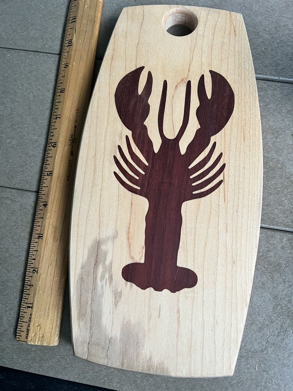 Awesome New  Hand-made Lobster Cutting Board By Elevated Creations Of Maine
