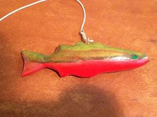 Antique Vintage Primitive Carved Wooden Ice Spear Fishing Fish Decoy