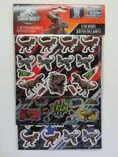 150 JURASSIC WORLD Autocollants STICKERS Dinosaurs, T-Rex, Velociraptor Attack
