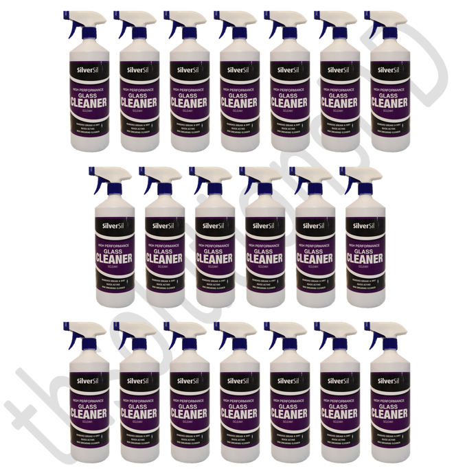 20 x Silversil Glass Cleaner 1 Litre Window Upvc Plastic Professional