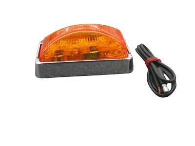 LED KIT CLR/MRKR mini amber chrome base & plug MCL-91AB