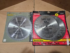 3 pc. 10" Saw Blade Lot New 40 - 72 - 100 Tooth Black & Decker & Craftsman NEW